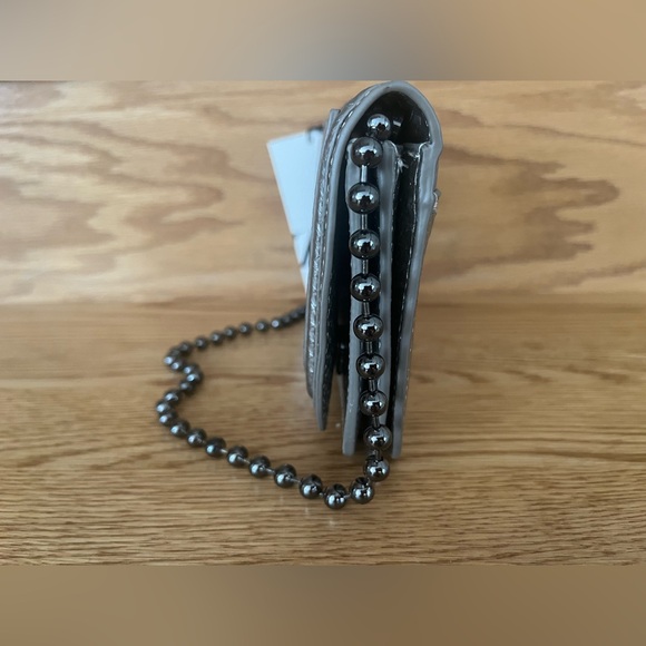 ZARA Silver Textured Crossbody with Bead Chain - Picture 2 of 13